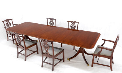 Baker Charleston Collection Mahogany Banded Dining Table 6 Chairs Set Stunning!