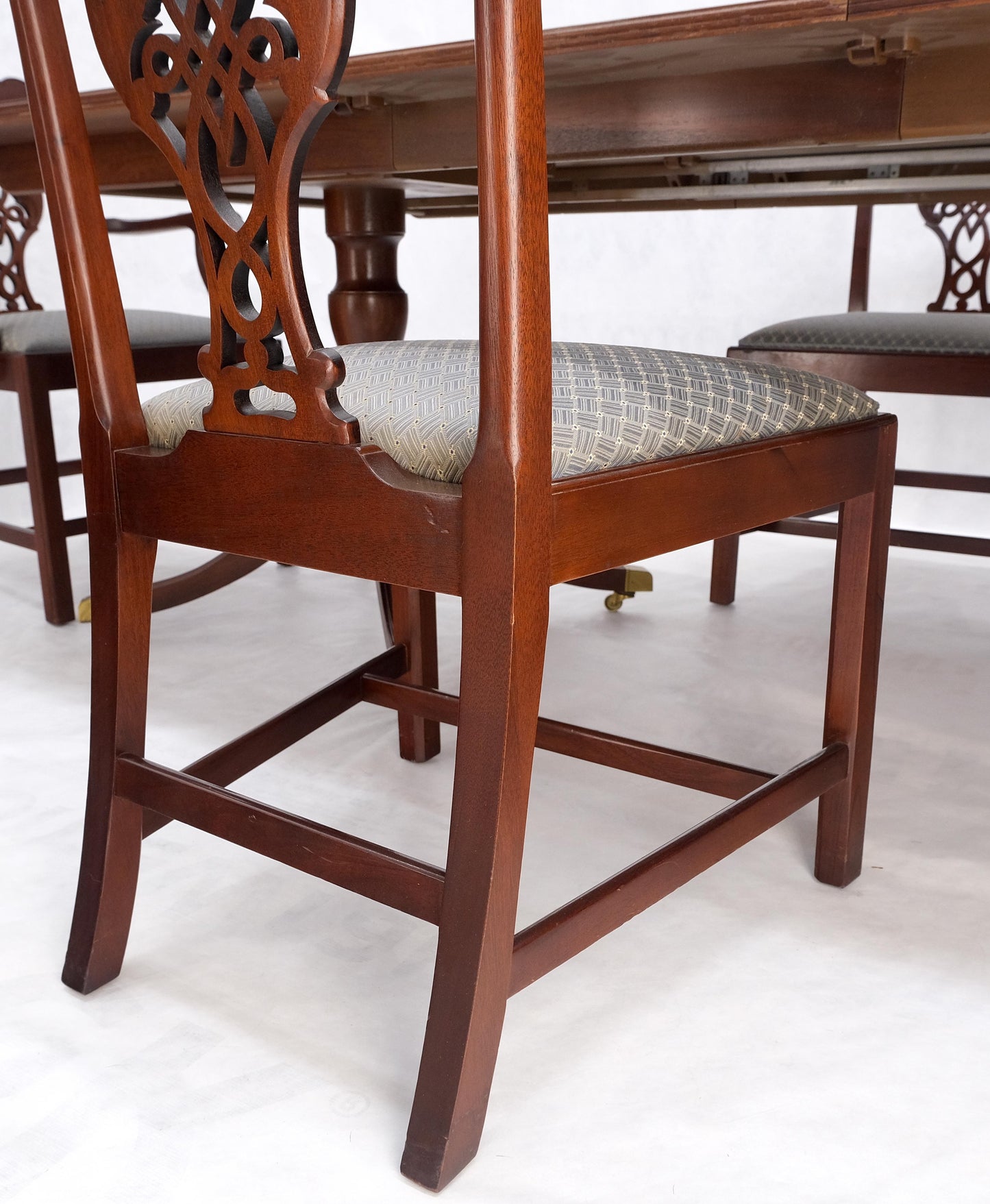 Baker Charleston Collection Mahogany Banded Dining Table 6 Chairs Set Stunning!