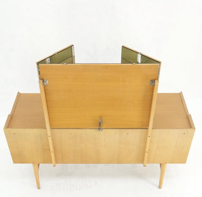 Cerused Oak Trip-Tic Adjustable Mirror Mid-Century Modern Dressing Table Vanity