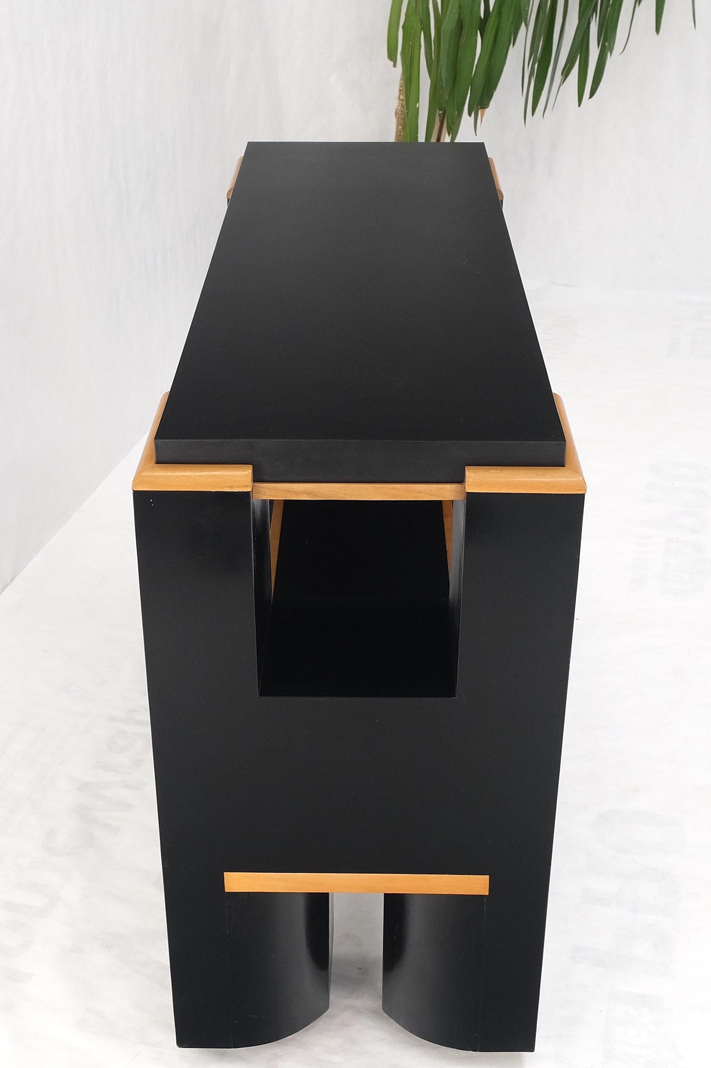 Black Laminate Bar Countertop Heigh Hall Table Console Custom Built Modern