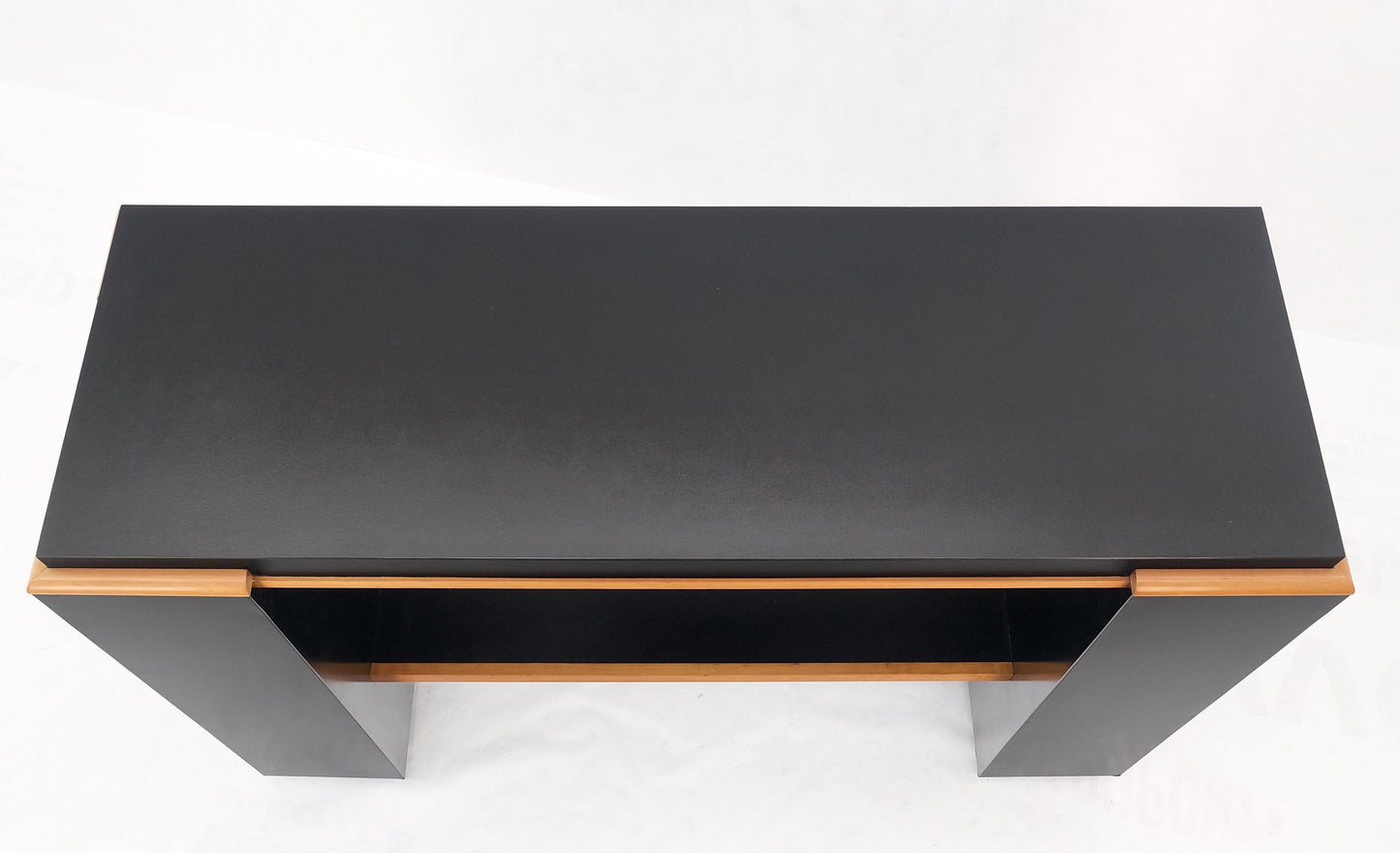 Black Laminate Bar Countertop Heigh Hall Table Console Custom Built Modern