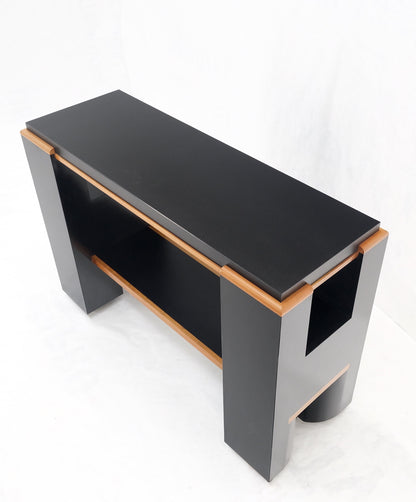 Black Laminate Bar Countertop Heigh Hall Table Console Custom Built Modern