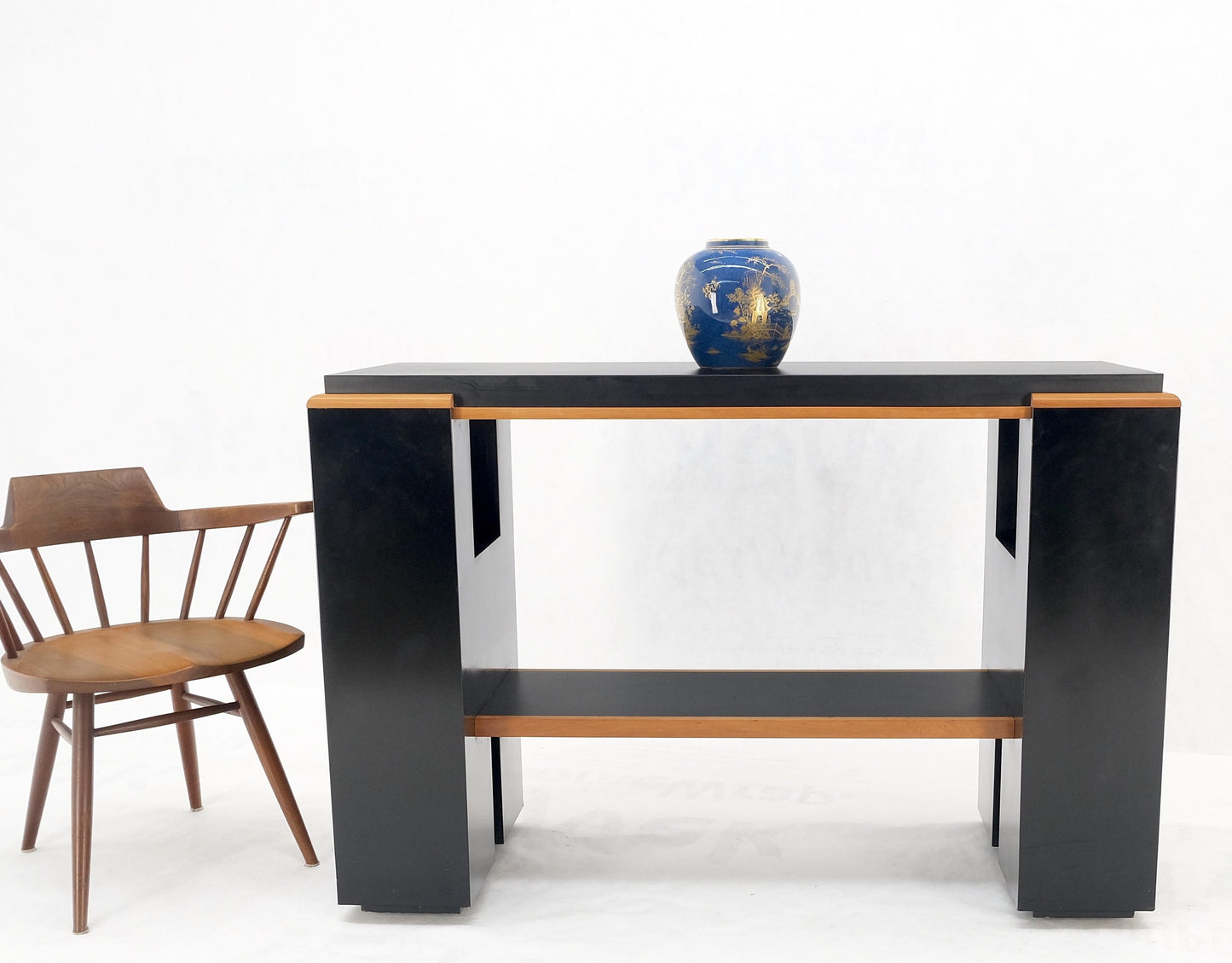 Black Laminate Bar Countertop Heigh Hall Table Console Custom Built Modern