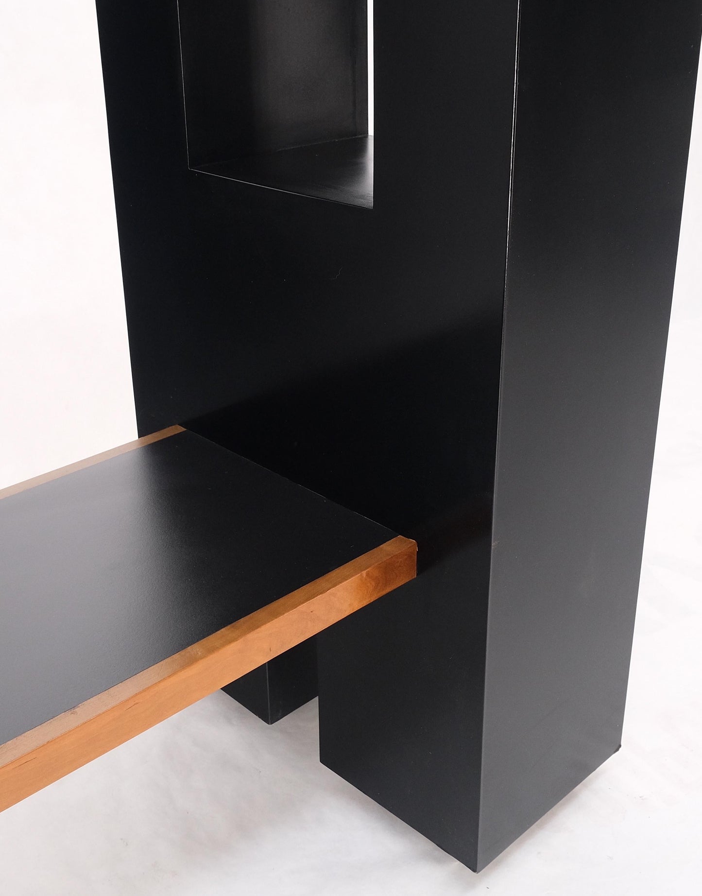 Black Laminate Bar Countertop Heigh Hall Table Console Custom Built Modern