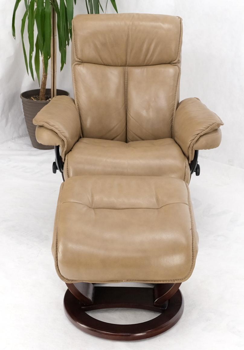 Leather Reclining Chair & Ottoman by Thomasville