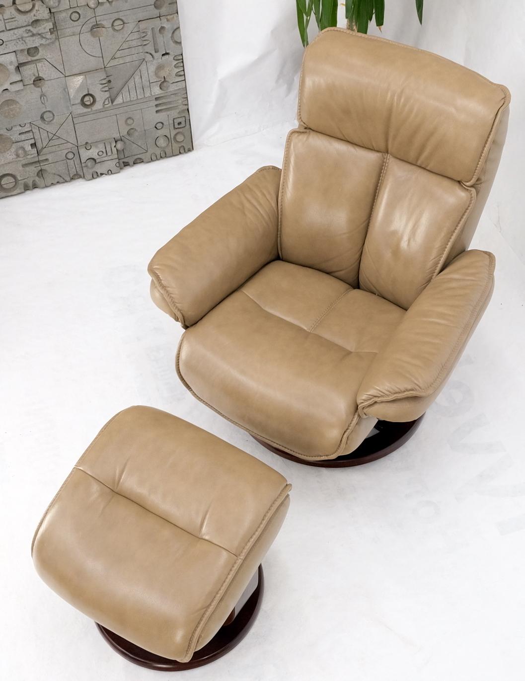 Leather Reclining Chair & Ottoman by Thomasville