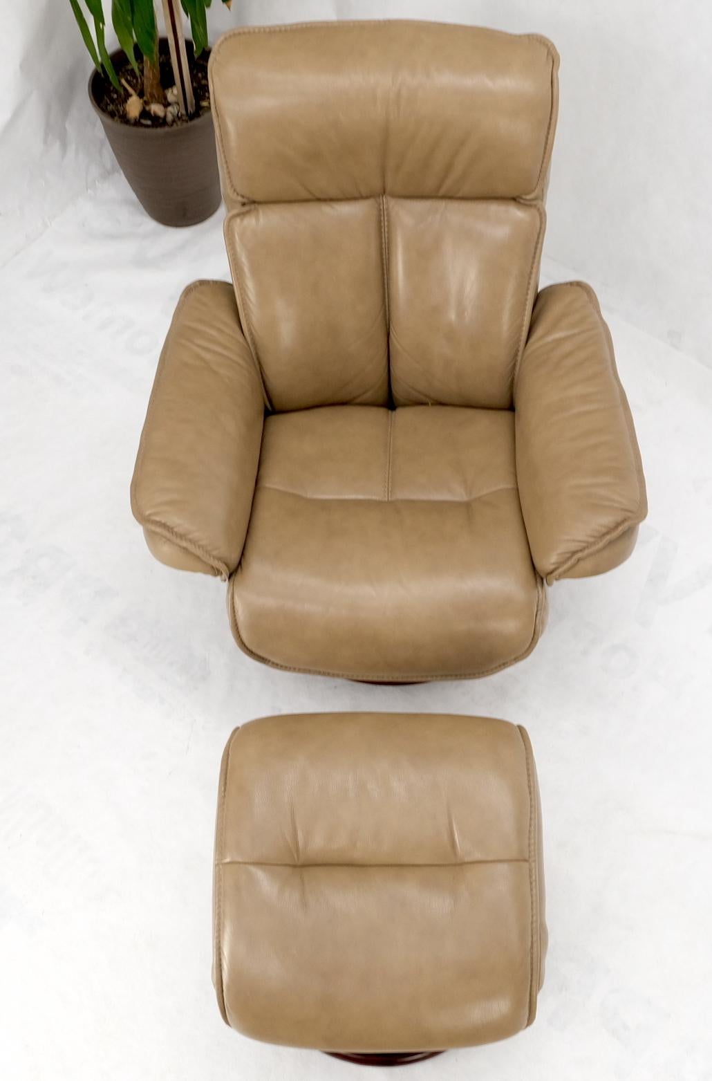 Leather Reclining Chair & Ottoman by Thomasville