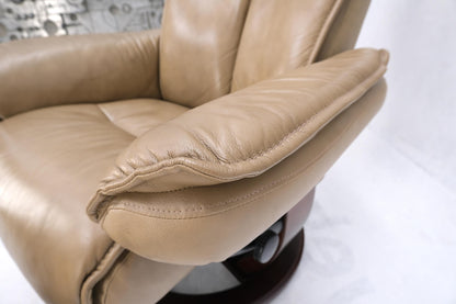 Leather Reclining Chair & Ottoman by Thomasville