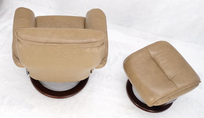 Leather Reclining Chair & Ottoman by Thomasville