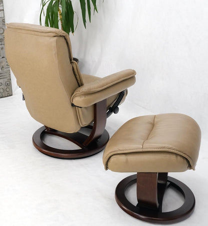 Leather Reclining Chair & Ottoman by Thomasville