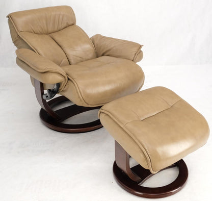 Leather Reclining Chair & Ottoman by Thomasville