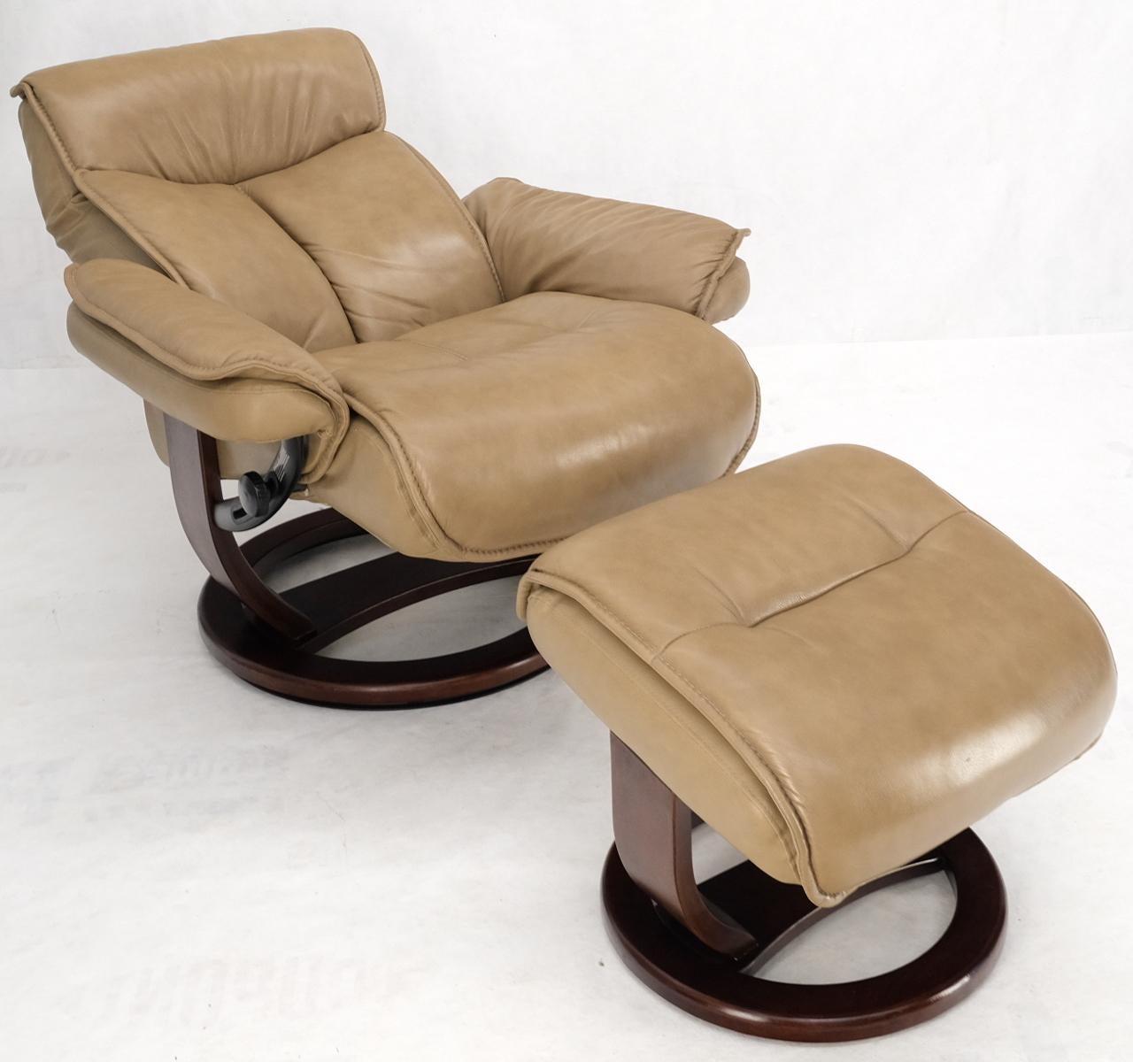 Leather Reclining Chair & Ottoman by Thomasville