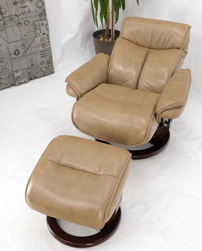 Leather Reclining Chair & Ottoman by Thomasville