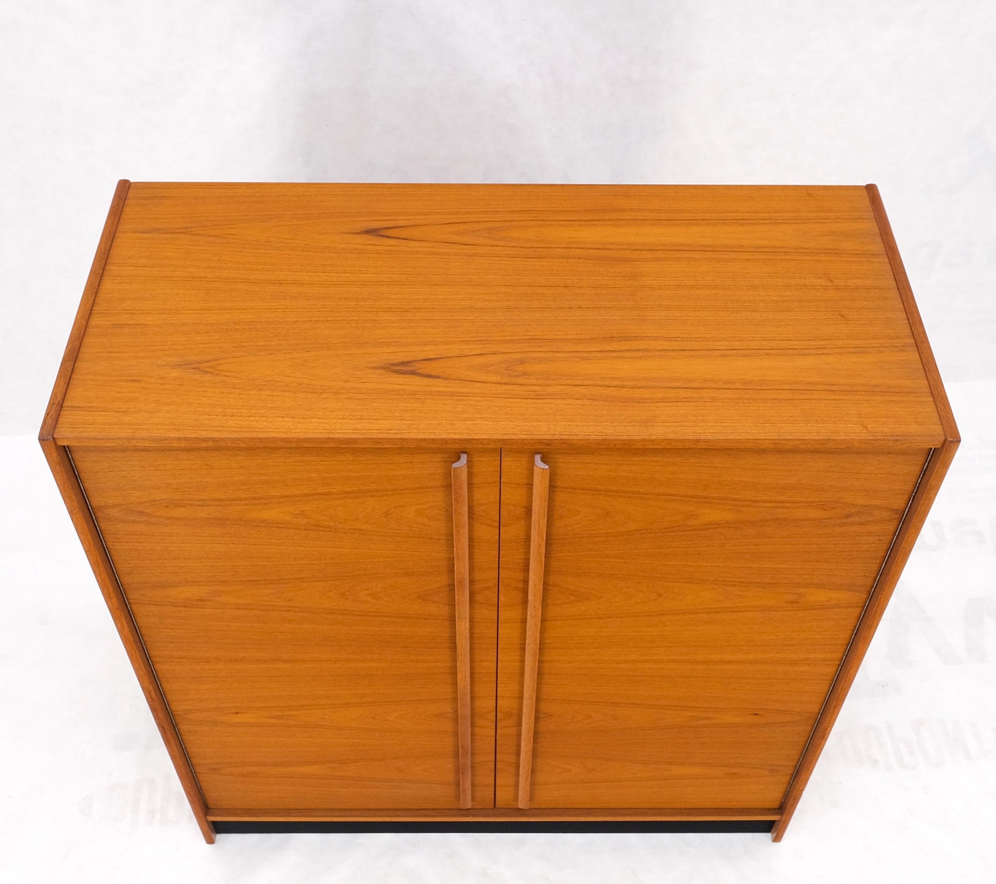 Danish Mid-Century Modern Teak Side by Side Dresser Chest of Drawers Chifforobe