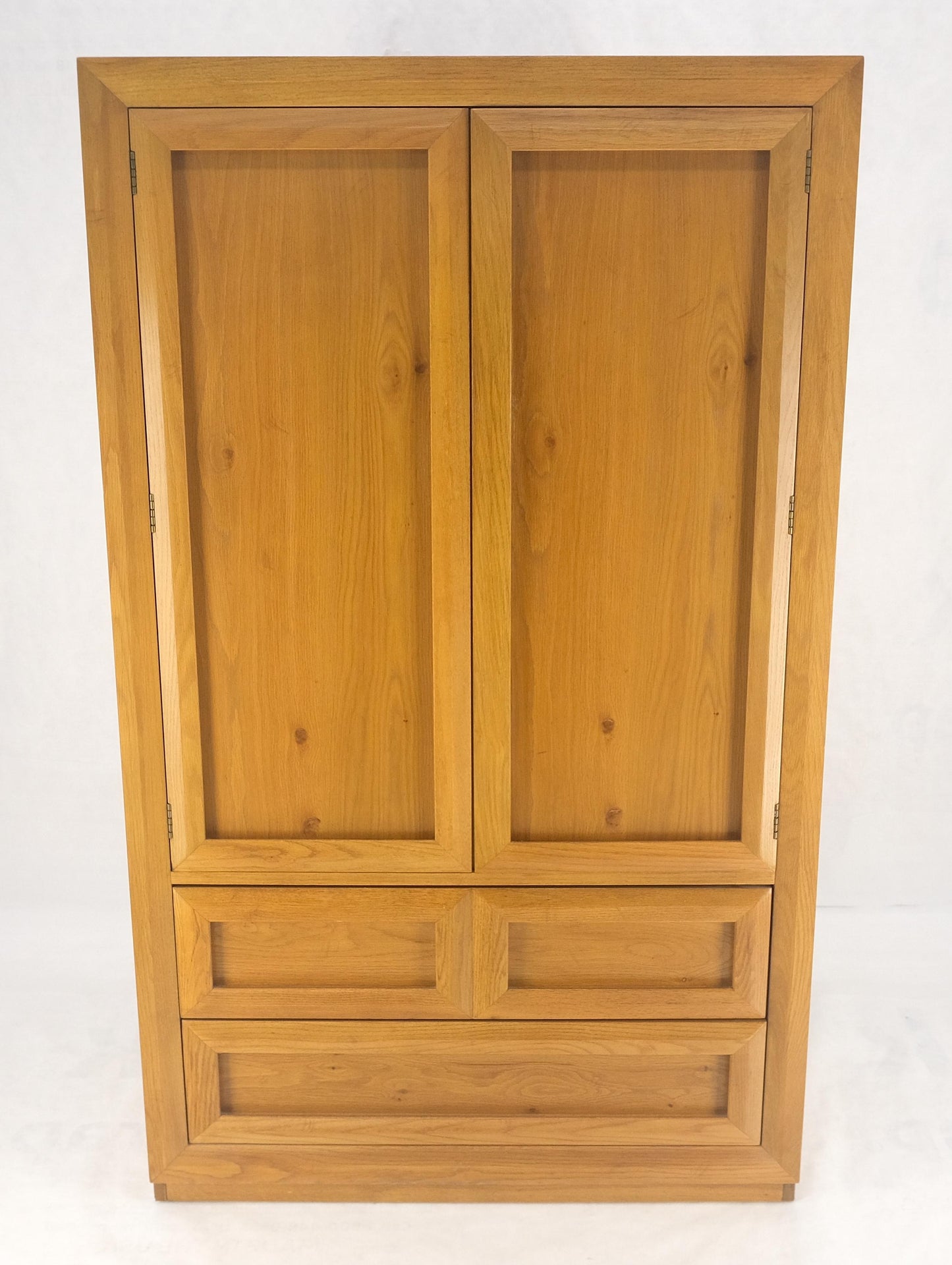 Chestnut 2 Beveled Doors Compartment Gentlemen's Chest Dresser Cabinet MINT!