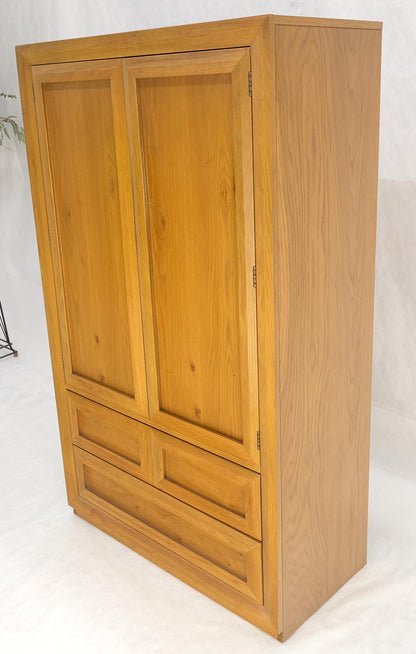 Chestnut 2 Beveled Doors Compartment Gentlemen's Chest Dresser Cabinet MINT!