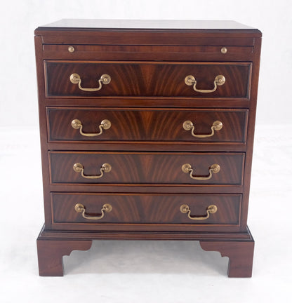 Pull Out Tray 4 Drawers Flame Mahogany Brass Pull Compact Bachelor Chest Dresser