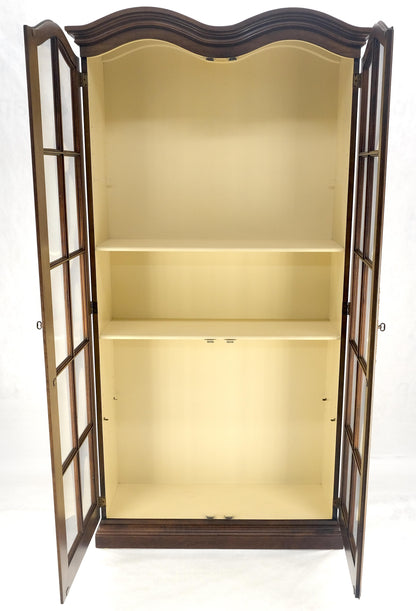 7' Tall Bubble Glass Double Doors Adjustable Shelves Bookcase Display Cabinet