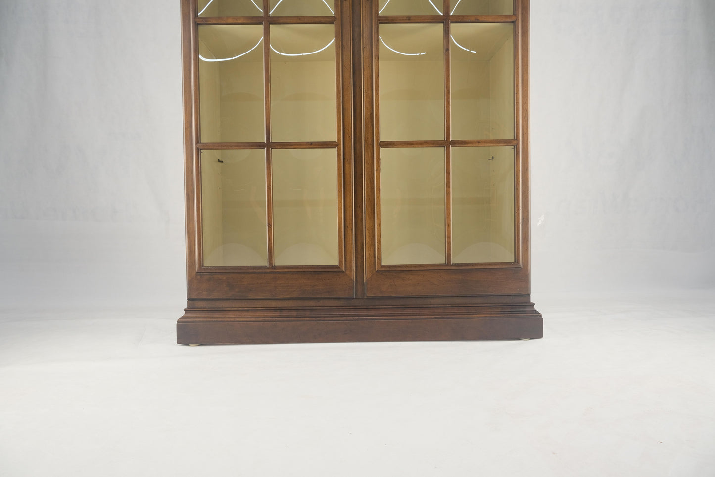 7' Tall Bubble Glass Double Doors Adjustable Shelves Bookcase Display Cabinet