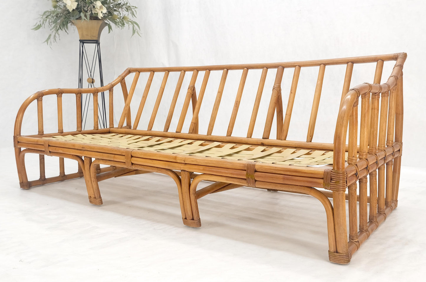 Ficks Reed Rattan Bamboo Mid Century Modern Sofa Frame MINT!