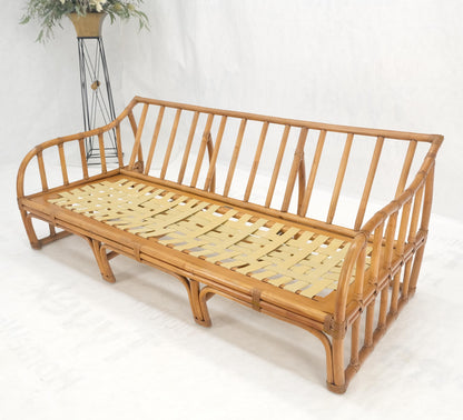 Ficks Reed Rattan Bamboo Mid Century Modern Sofa Frame MINT!