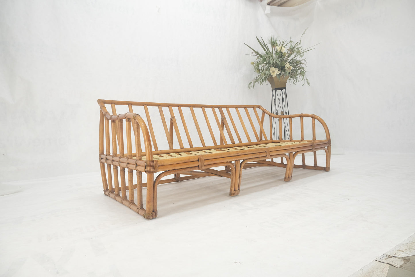 Ficks Reed Rattan Bamboo Mid Century Modern Sofa Frame MINT!