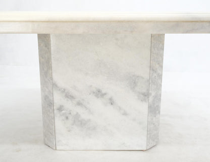 Mid Century Modern Square White & Grey Marble Coffee Center Table