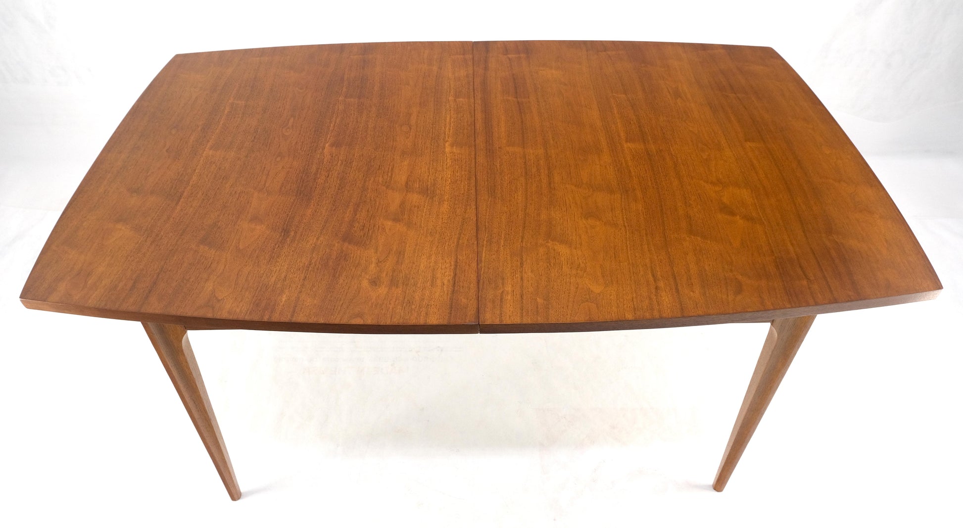 Tapered Legs Walnut 3 Leaves Danish Mid Century 66" Long Dining Table MINT!