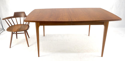 Tapered Legs Walnut 3 Leaves Danish Mid Century 66" Long Dining Table MINT!