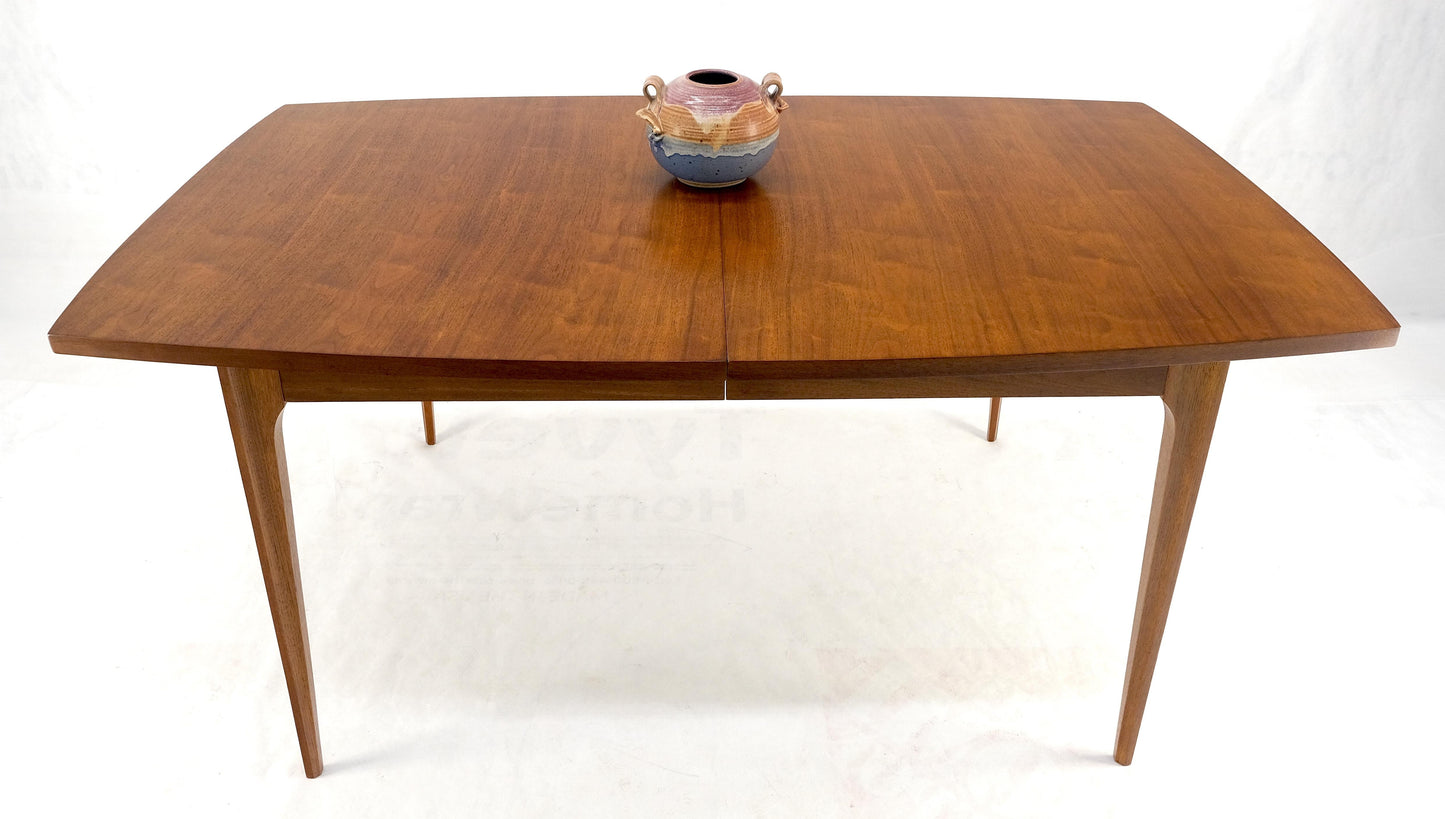 Tapered Legs Walnut 3 Leaves Danish Mid Century 66" Long Dining Table MINT!