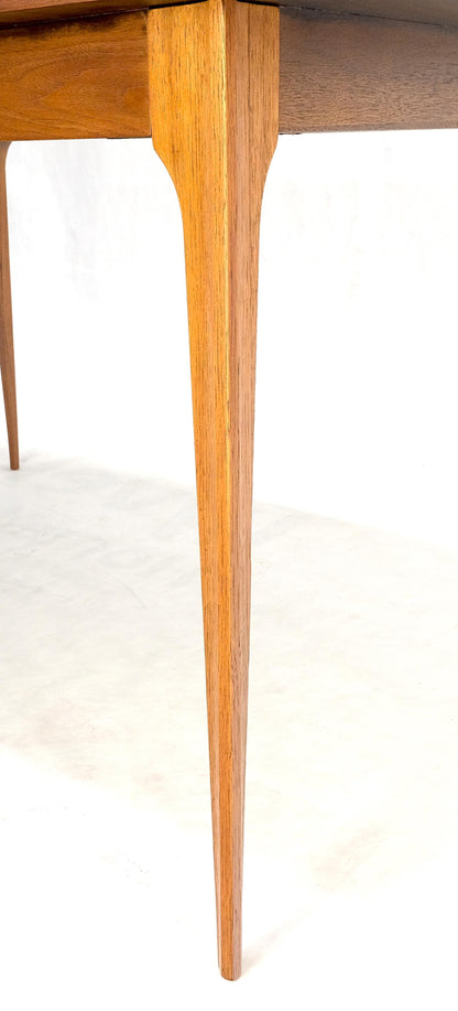 Tapered Legs Walnut 3 Leaves Danish Mid Century 66" Long Dining Table MINT!