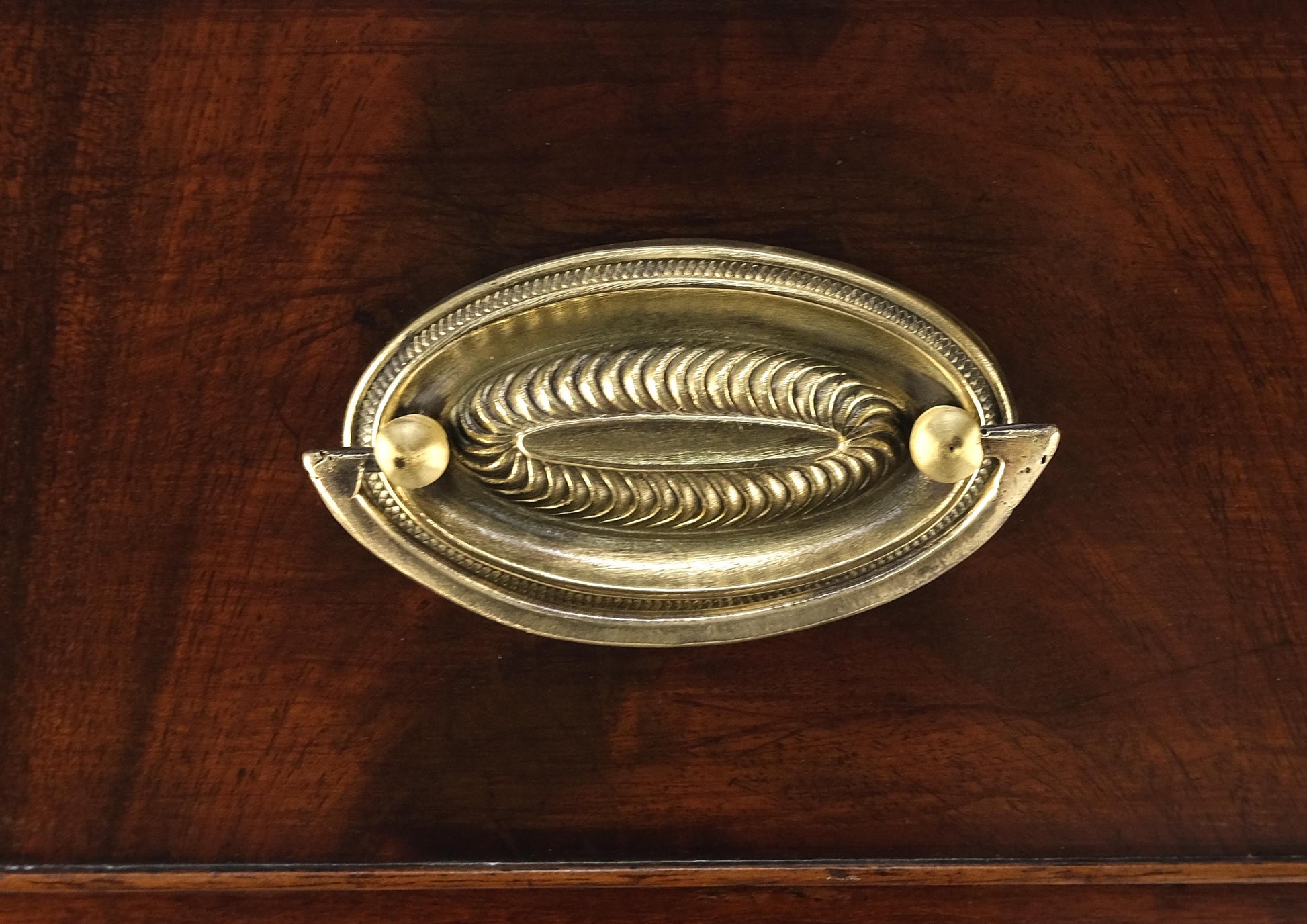 Antique c1880s Solid Mahogany Top Brass Ball & Claw Feet Sideboards Buffet