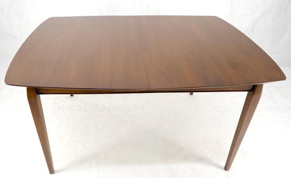 Walnut Danish Mid Century Modern Tapered Leg 2 Boards 58" Long Dining Table MINT