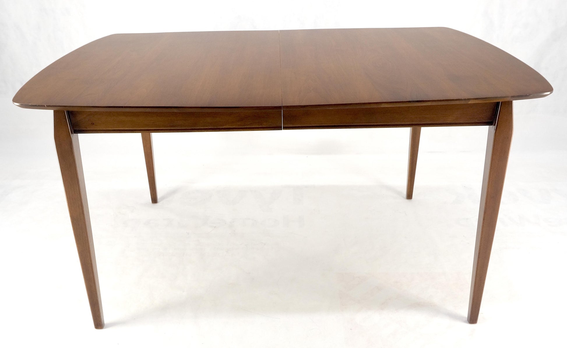 Walnut Danish Mid Century Modern Tapered Leg 2 Boards 58" Long Dining Table MINT