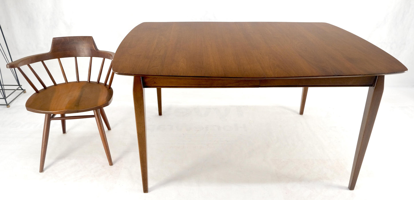 Walnut Danish Mid Century Modern Tapered Leg 2 Boards 58" Long Dining Table MINT