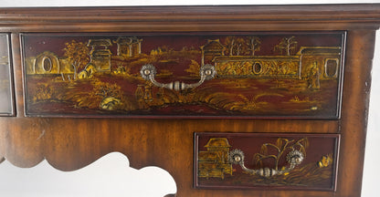 Maitland Smith Fine Carved Two Drawers Carved Chinoiserie Console Sideboard MINT