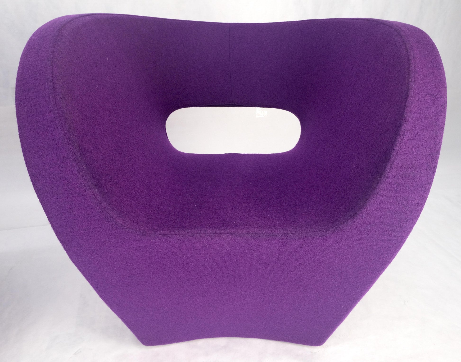 Pair of Albert Armchair Chairs by Ron Arad Moroso Purple  Wool Upholstery MINT!