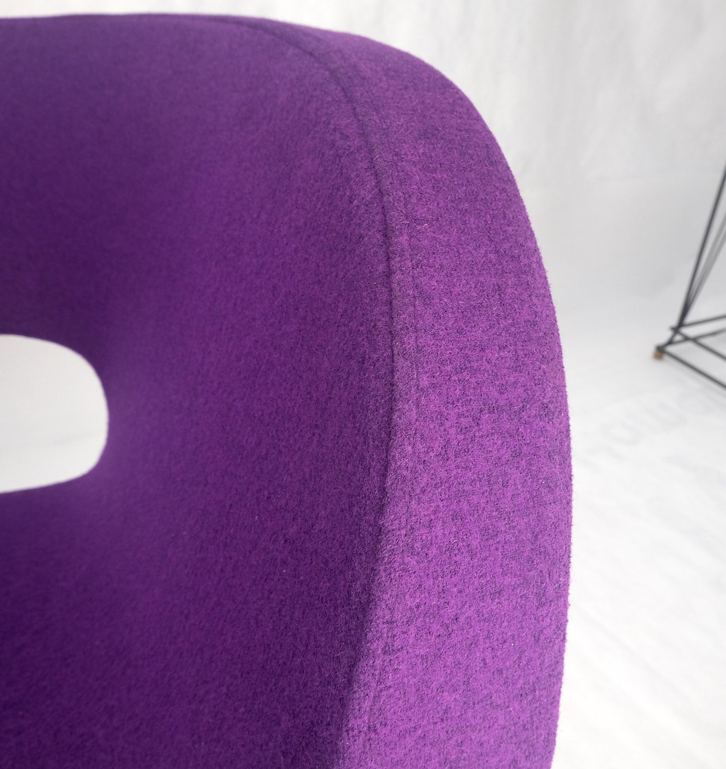 Pair of Albert Armchair Chairs by Ron Arad Moroso Purple  Wool Upholstery MINT!