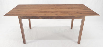 Solid Walnut Knife Edge Parsons Square Legs Rectangle 6' Long Dining Table MINT!