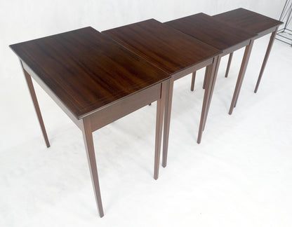 Set of 4 Elegant Tapered Legs Mahogany Federal Nesting Side End Tables MINT