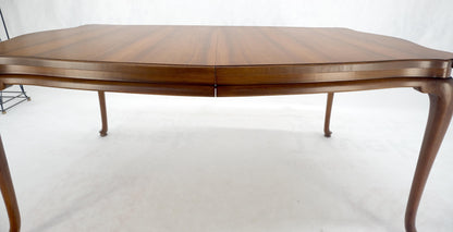 Large c1940s 3x18" Extensions Boards Scroll Shape Top Walnut Dining Table MINT!