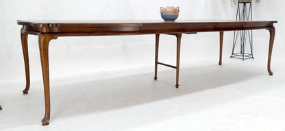 Large c1940s 3x18" Extensions Boards Scroll Shape Top Walnut Dining Table MINT!