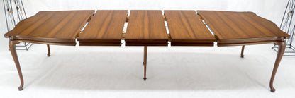 Large c1940s 3x18" Extensions Boards Scroll Shape Top Walnut Dining Table MINT!