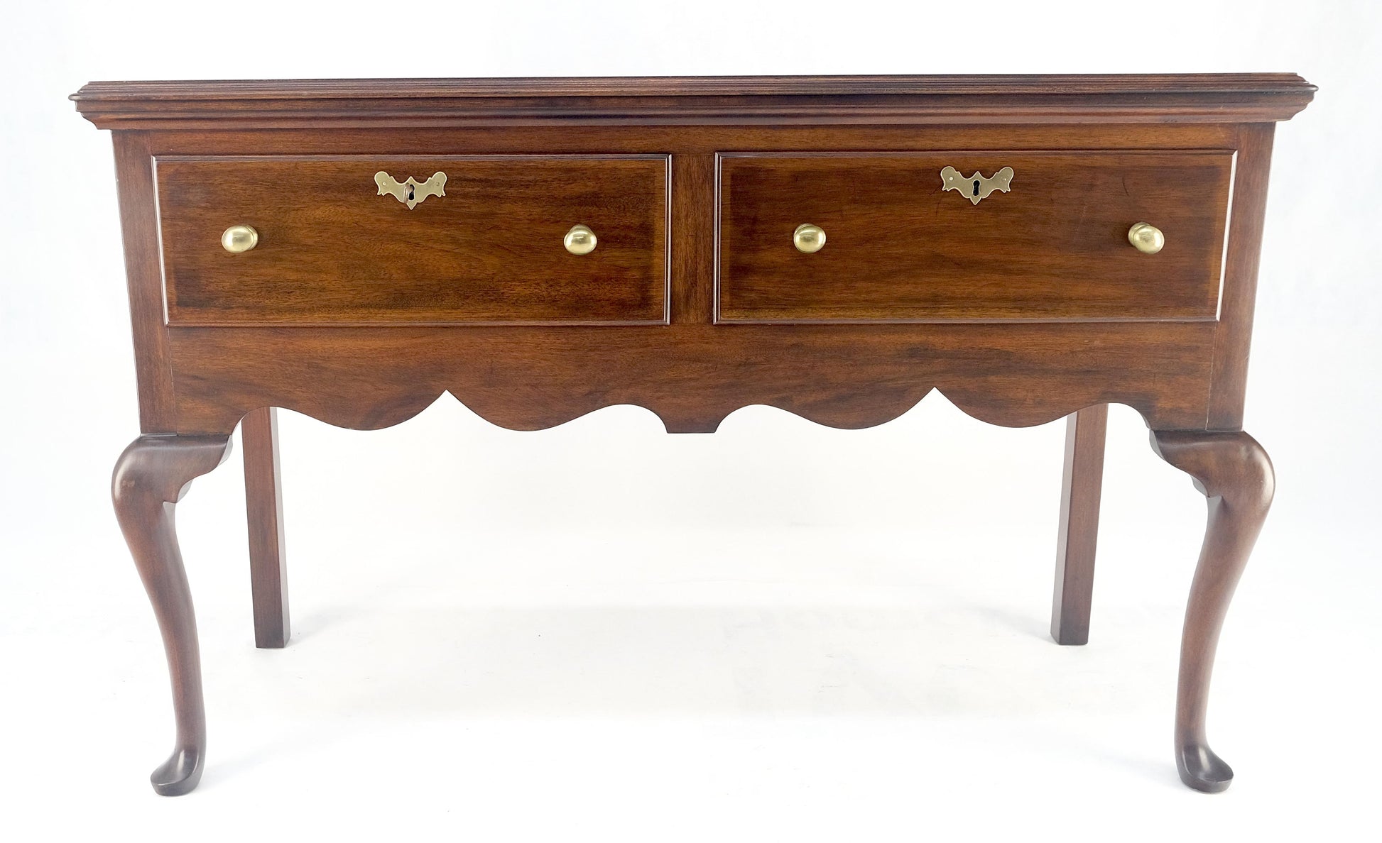 Virginia Galleries Henkel Harris Mahogany Double Drawer Buffet Short Sideboard