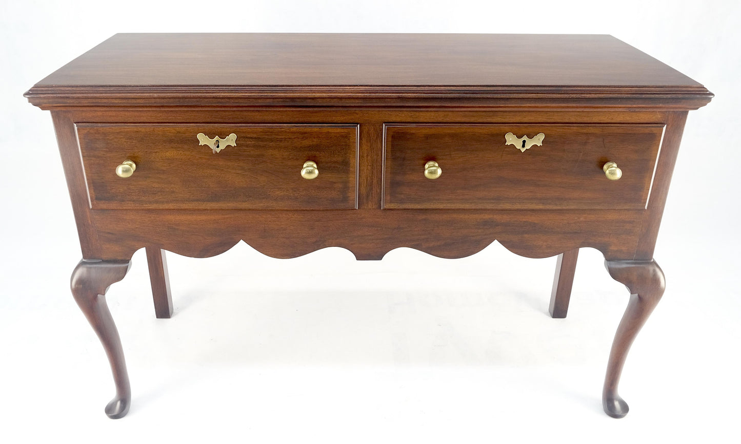 Virginia Galleries Henkel Harris Mahogany Double Drawer Buffet Short Sideboard