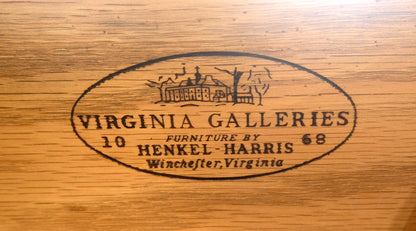 Virginia Galleries Henkel Harris Mahogany Double Drawer Buffet Short Sideboard