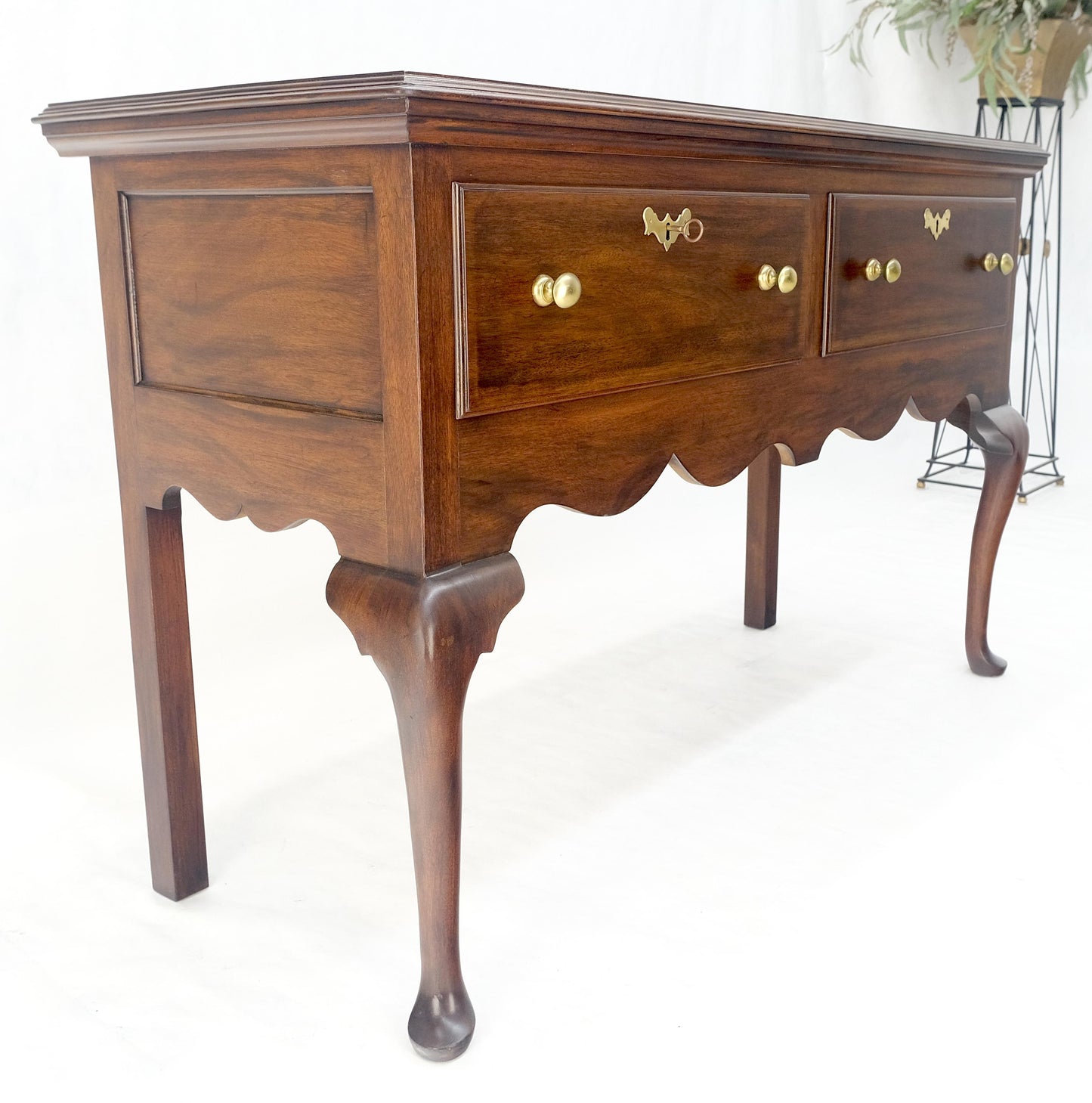 Virginia Galleries Henkel Harris Mahogany Double Drawer Buffet Short Sideboard