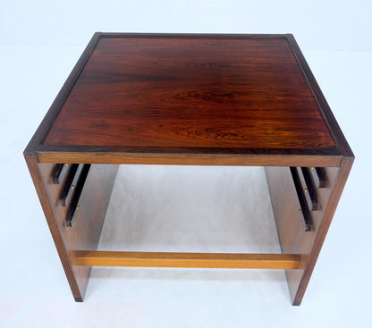 Set 4 Nesting Folding X Bases Rosewood & Brass End Side Tables Stands Denmark