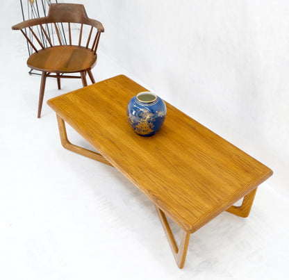 Restored x Base Rectangle Chestnut Coffee Table by Lane Mid-Century Modern Mint!