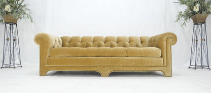 Mid Century Tufted Chesterfield Gold Mohair Albert Hugo Cloud Shape Sofa MINT!